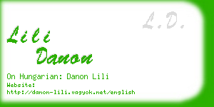 lili danon business card